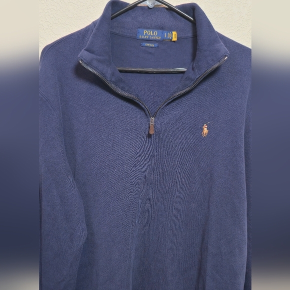 Polo Ralph Lauren Estate Rib Quarter Zip Pullover  Sz Large with a small stain - Picture 9 of 12